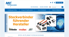 Desktop Screenshot of mc-technologies.net